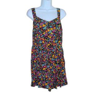 New Wild Fable Floral Romper Sleeveless Smocked Flowy Boho Retro NWT Sz L